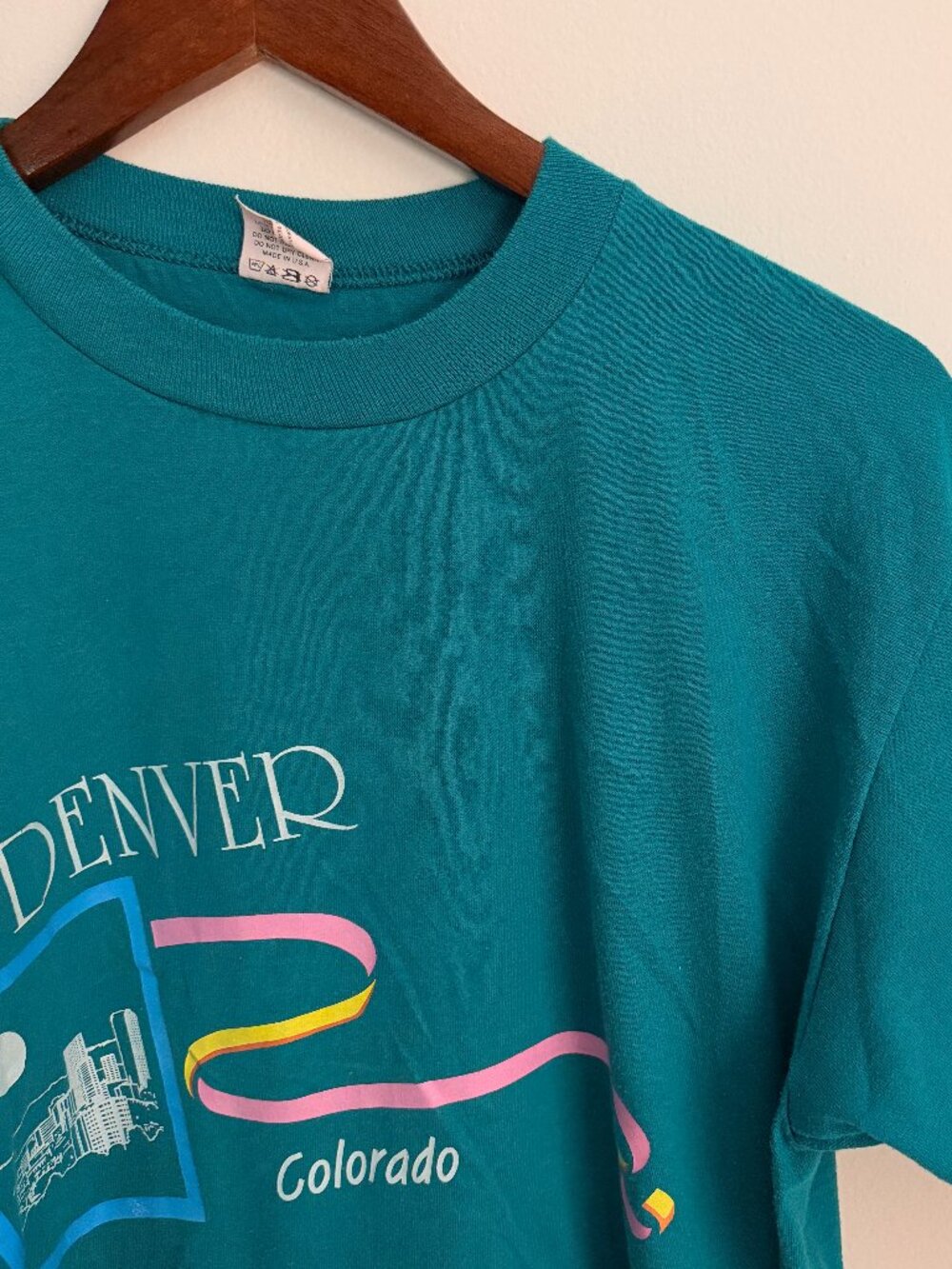 Vintage 80s "Denver, Colorado" Single Stitch T-Shirt, Size XL, Fair Condition